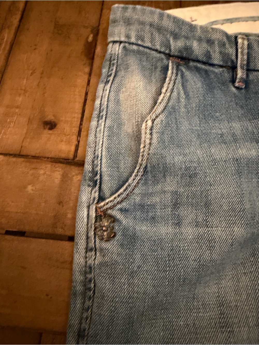 Scotch & Soda Light Blue Washed Straight Jeans - Picture 5 of 7